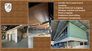 auditorium cloud ceiling installation